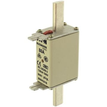 Eaton Talilni vložek, LV, 80 A, AC 500 V, NH01, gL/gG, IEC, dvojna indikacija