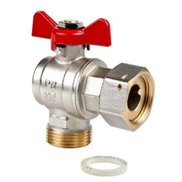 Valvex SPIN kotni kroglični ventil z vrtljivo matico DN20-PN25 3/4 palca