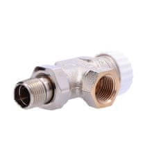 shumee Termostatski ventil V-exakt II DN15 ponikljan, bela kapa, aksialni, s prednastavitvijo