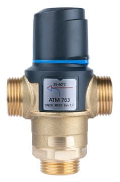 shumee Termostatski mešalni ventil ATM 763 DN20, G 1 palec, temperaturno območje 35-60 stopinj C, Kvs 3,2