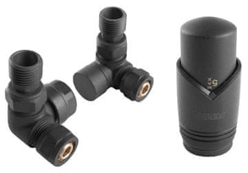 shumee Dekorativni termostatski komplet tip ZTO30AT, aksialni, antraciten, brez prednastavitve