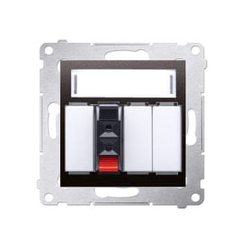 shumee Enostranska vtičnica za zvočnik, za priključitev 1 ohišja zvočnika, antracitna Simon54