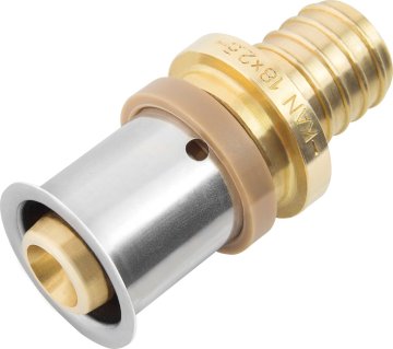 shumee UltraPRESS/Push medeninasti prehodni konektor - 16/18x2,5