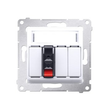 shumee Enostranska vtičnica za zvočnik, za priključitev 1 ohišja zvočnika, bela Simon54