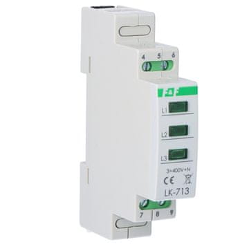 FF Indikatorska lučka napajanja LK-713 G, 3x LED zelena, 3x230V+N, 1 modul