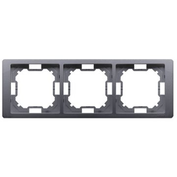 shumee 3-delni okvir - univerzalni horizontalni in vertikalni, mat srebrn, BASIC NEOS