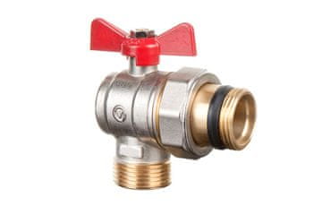 shumee 1-palčni kotni kroglični ventil s pol-spojko in EPDM tesnilom za razdelilnike, DN25, osnovni tip ONYX