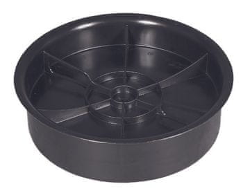 shumee Plastični spodnji pokrov PP dn 425 mm, za vodnjake z usedalnikom, zunaj valovite dvižne cevi DN/ID 425 mm, brez tesnila, črne barve (Diamir