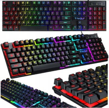 shumee RGB OSVETLJENA MEMBRANSKA IGRALNA TIPKOVNICA ZA IGRALCE