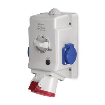 shumee OPTIMA-COMBI 3P+N+E 32A + 2x230V nadometna vtičnica s stikalom 0-1