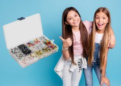 Grafix Komplet kroglic za nanizanje s črkami ABC