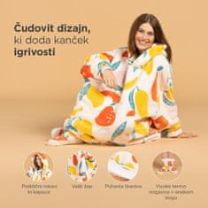 Svilanit hoodie odeja z rokavi, 100 % poliester, FruityPop