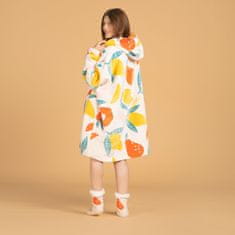 Svilanit hoodie odeja z rokavi, 100 % poliester, FruityPop