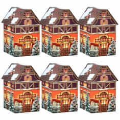 Basilur BASILUR Božična koča Črni listni čaj z modrodojko in pridihom marcipanov v kovinski darilni škatlici x1