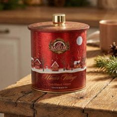 Basilur BASILUR Božična noč BOŽIČ črni LISKOV listni čaj, cimet, klinčki, ingver, v kovinski DARILNI PLOČEVINKI 100 g