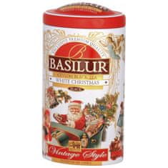 Basilur BASILUR White Christmas Praznični črni listni čaj, sadno-začinjen, v kovinski darilni škatlici 100 g