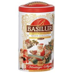 Basilur BASILUR White Christmas Praznični črni listni čaj, sadno-začinjen, v kovinski darilni škatlici 100 g