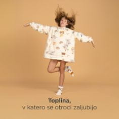 Svilanit otroška hoodie odeja z rokavi, 100 % poliester, Koala Friends