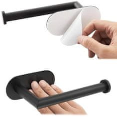 hurtnet Inox samolepilno držalo za WC papir 15cm črno