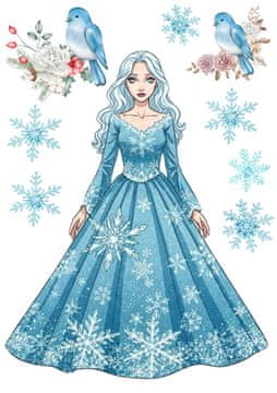 shumee Ga. Winter 2 Okrasna okenska dekoracija Velika dvostranska A3