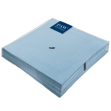 shumee PAW Unicolor Azurro serviete, 3-slojne, 33x33cm, prepognjene na 1/4, 20 kosov v paketu