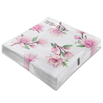 shumee Serviete Magnolia Springs, Tete a Tete serviete, 3-slojne, 33x33cm, prepognjene na 1/4, 20 kosov v paketu