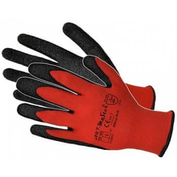 shumee Poliestrske rokavice, prevlečene z hrapavim lateksom, velikost M