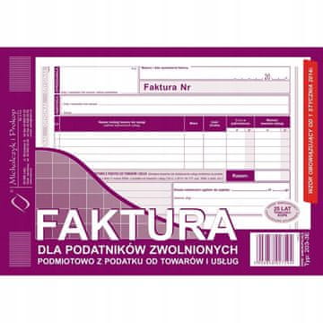 shumee RAČUN ZA DAVČNO OPROŠČEN OBRAZEC A5 VOSLOVNO 203-3E