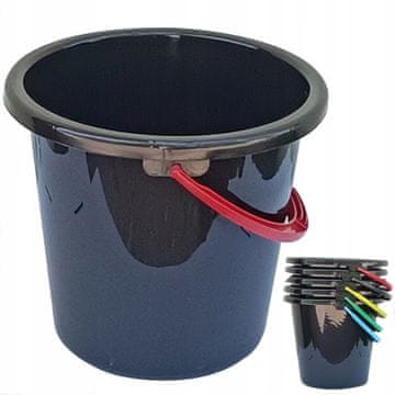 shumee 10L OKROGLO PLASTIČNO VEDRO S TEHNICO, MOČNO, UNIVERZALNO, POLJSKI IZDELEK