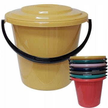 shumee 10-litrsko plastično gospodinjsko vedro s pokrovom in tehtnico.