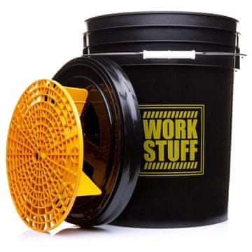 shumee Set veder za pranje avtomobilov, separator za izpiranje, rumeni pokrov, 20 l DELOVNA STVAR