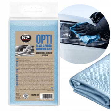 shumee Čistilo za okna in ogledala iz mikrovlaken K2 Opti 40x40 cm visoke kakovosti