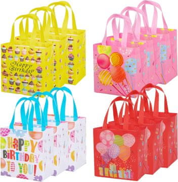 shumee DARILNA VREČKA ZA OTROŠKE ROJSTNE DNEVE ZA SLADKARIJE 4 vzorci 12 kom