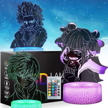 shumee 3D ILUZIJA NOČNA SVETILKA ZA OTROKE 3 VZORCI 16 BARV ANIME VZOREC