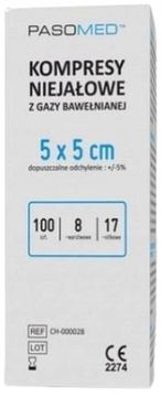 shumee Nesterilne bombažne gaze komprese 5x5 cm Pasomed 100 kosov