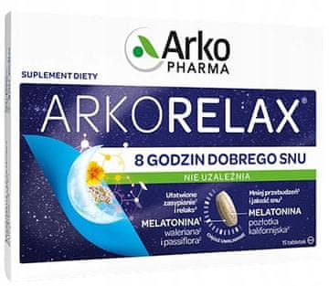 shumee Arkorelax 8 ur dobrega spanca MELATONIN SPANJE 15 tablet