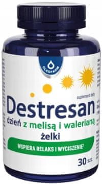 shumee DESTRESAN DAY z meliso in baldrijanom vitamin B pomirja Oleofarm 30 želejev