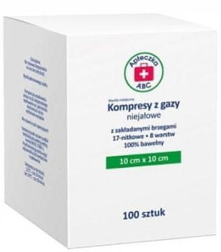 shumee Nesterilne gaze komprese 10 x 10 cm ABC 100 kosov.
