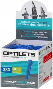 shumee OPTILETS lancete za lancete STERILNE Diagnostika 200 kosov.