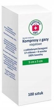 shumee Nesterilne gaze komprese 5 x 5 cm ABC 100 kosov