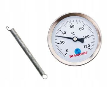 Diamond BIMETALNI KONTAKTNI TERMOMETER 63 MM 0–120 °C