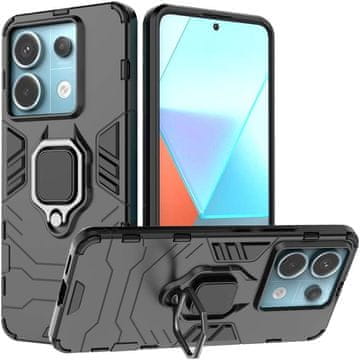 shumee Ovitek Ring Armor za Xiaomi Redmi Note 13 Pro 5G / POCO X6 5G črn