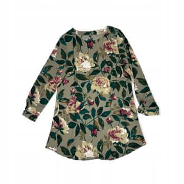 shumee Ženska tunika obleka s cvetličnim vzorcem, dolgi rokavi, velikost S