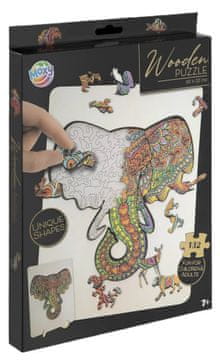 Grafix Lesena sestavljanka slon 132 kosov