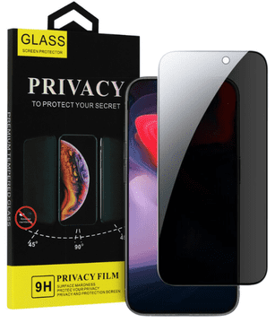 shumee Privacy Glass kaljeno steklo za iPhone 15 Pro črno