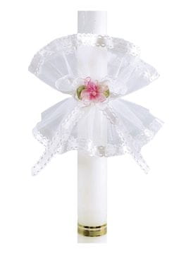 shumee OS-20 Dekoracija za svečo z roza rožo