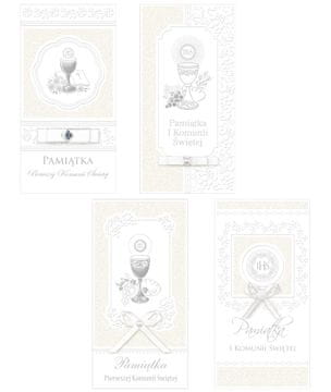 shumee Čestitka za prvo sveto obhajilo - posrebrena z DL reliefom