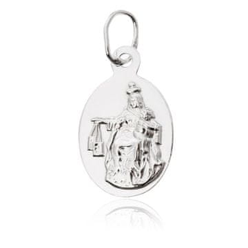 shumee Srebrni medaljon s Škapularsko Gospo, 1,1 g, 925