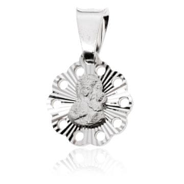 shumee Srebrni medaljon z Gospo iz Čenstohove, 0,7 g, .925