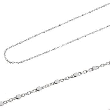 shumee Srebrna verižica Ankier+Gleženj, dolžina 45 cm